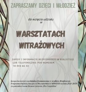 Zaproszenie na warsztaty witrażowe