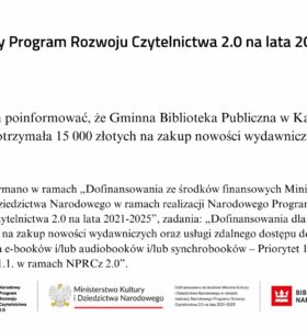 Narodowy Program Rozwoju Czytelnictwa 2.0 na lata 2021-2025